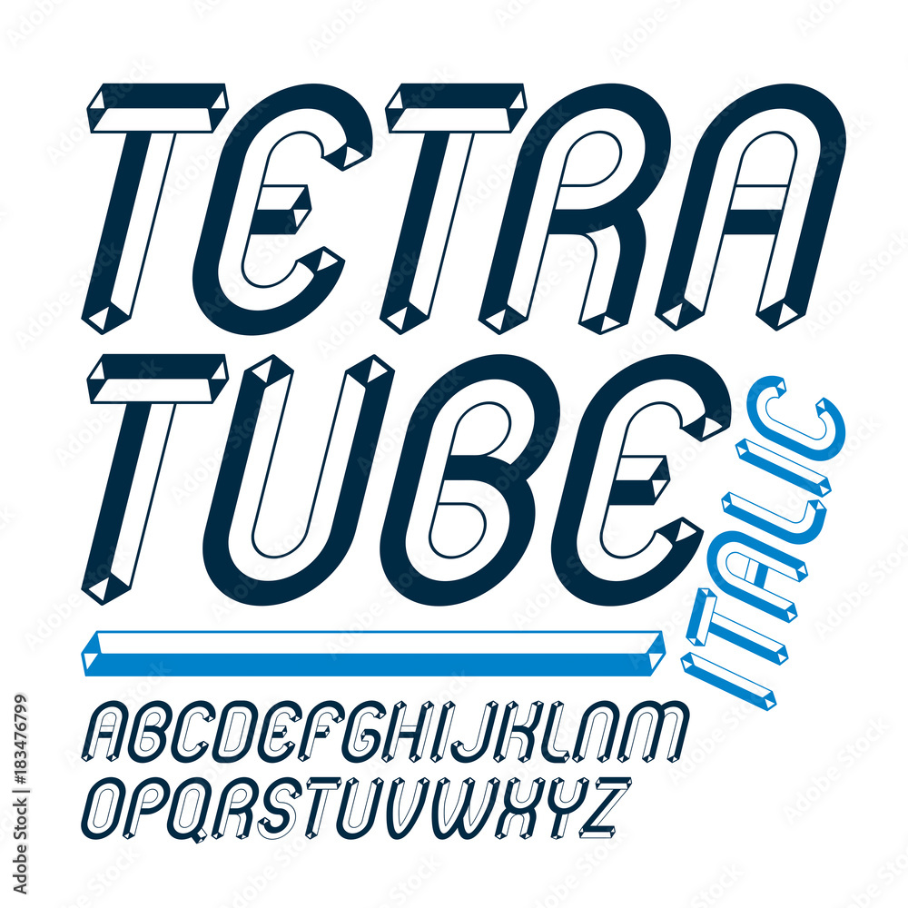 Poster vector upper case modern alphabet letters set. artistic italic rounded font, typescript for use in l