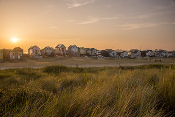 The beach huts at Mudeford in Dorset.