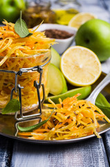 Salad with raw vegetables