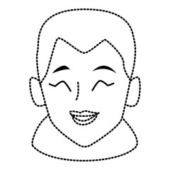 beautiful woman smiling face icon vector illustration graphic design