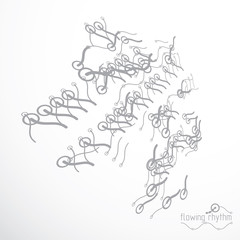 Technological vector wallpaper made with abstract lines. Modern geometric composition can be used as template and layout.