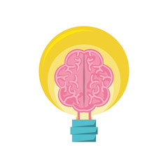 Human brain in lightbulb