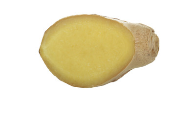 slice of ginger isolated