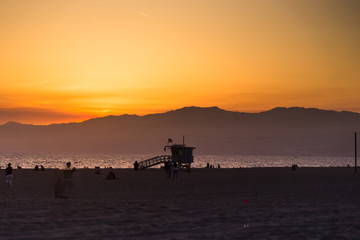 Obraz premium venice beach sunset