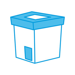 Cardboard delivery box icon vector illustration graphic design