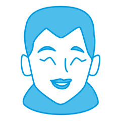 Obraz na płótnie Canvas beautiful woman smiling face icon vector illustration graphic design