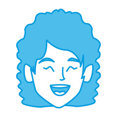 beautiful woman smiling face icon vector illustration graphic design