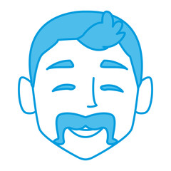 Man face smiling cartoon icon vector illustration graphic design