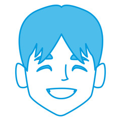 Man face smiling cartoon icon vector illustration graphic design