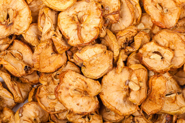 Pile of dried apples