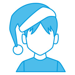 Obraz na płótnie Canvas Man with christmas hat icon vector illustration graphic design