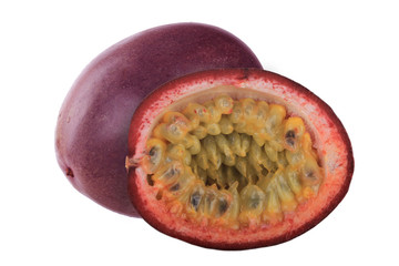 passion fruit isolated on white