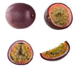 passion fruit isolated on white