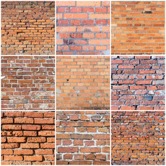 Big collection of brick texture backgrounds