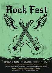 Rock Fest Party Announcement Poster Design