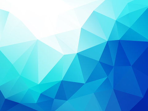 blue geometric wave abstract triangular background