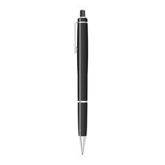 Black pen isolated on white, Vector illustration