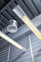 Fluorescent lamp and ceiling ventilation