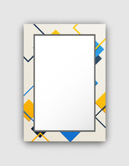 Frame of Light Colors Squares Vector Illustration