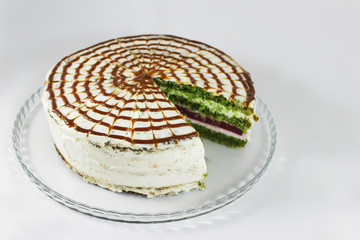 Incredible delicious cake with spinach