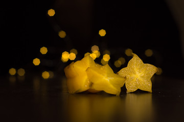 star fruit and lights