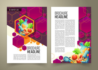 Vector flyer, power point presentation template, cover design of the companys annual business report, scientific report. Advertising brochure