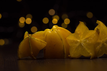 star fruit and lights