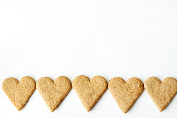 Cookies in the form of heart for Valentine's day