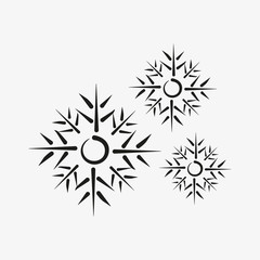 Christmas snowflake doodle icon