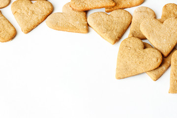 Cookies in the form of heart for Valentine's day