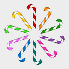 Christmas candy cane set