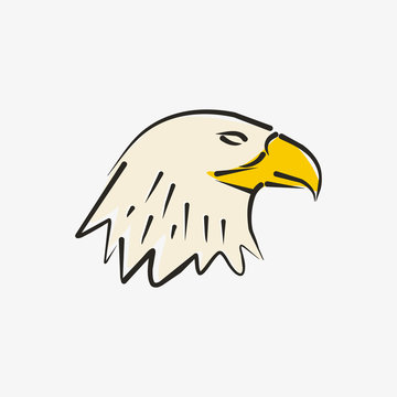 eagle cute doodle icon