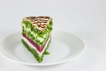 Incredible delicious cake with spinach