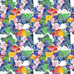 Wildflower bouquet flower pattern in a watercolor style. Full name of the plant: peony, lavender. Aquarelle wild flower for background, texture, wrapper pattern, frame or border.