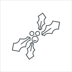 Mistletoe icon. Vector Illustration