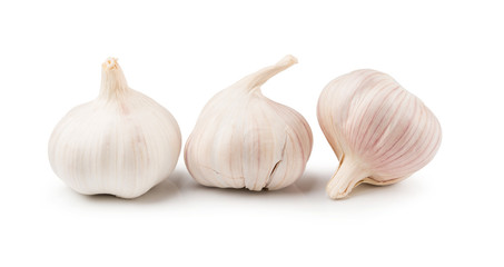 Fresh organic garlic and Garlic clove isolated on background