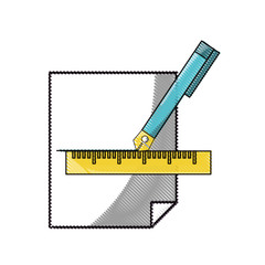 fountain pen and sheet icon