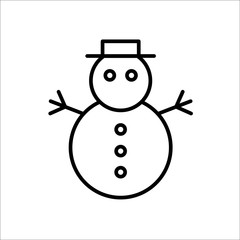 Snowman icon. Vector Illustration