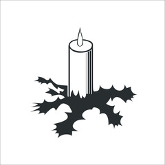 Candle icon. Vector Illustration