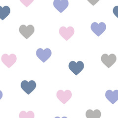 Seamless background with hearts. Vector illustrations for decoration, can be used for wallpapers, postcards, banners, textiles, wrapping paper, printed products. Template for the holiday.