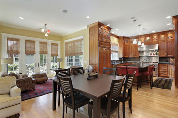 Upscale kitchen and family room