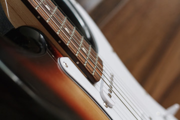 Electric guitar color brown