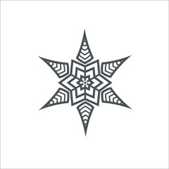 Snowflake icon. Vector Illustration
