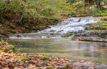 A cascading waterfall in Kentucky.