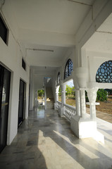 Interior of Brunei Darussalam Mosque at Kelantan, Malaysia. An old Mosque and small mosque build...