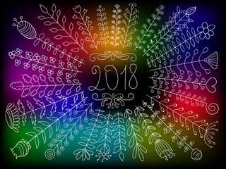 Vector 2018 Floral Greeting