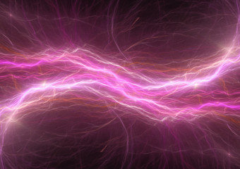 Purple lightning background, plasma power