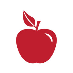 Red apple icon. Vector illustration