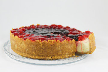 delicious cheese cake with berries
