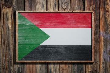 Wooden North Sudan flag